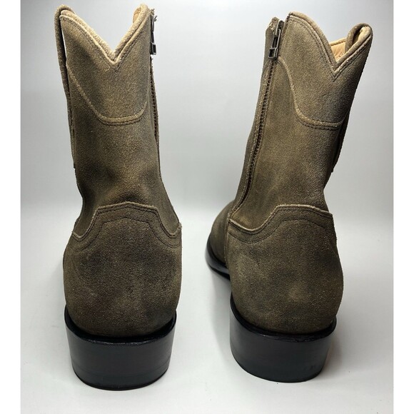 Tecovas The Dean Men’s Zip Up Cowboy Boots Brown Suede Sz 12.5 D main image 14